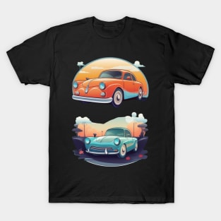 "Sunset Escapade: Cruising into the Horizon's Warm Embrace" T-Shirt